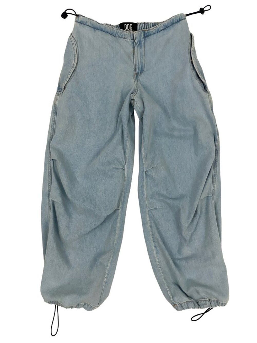 Y2K Urban Outfitters Light Baggy Denim low rise Jogger/parachute Jeans, size XS
